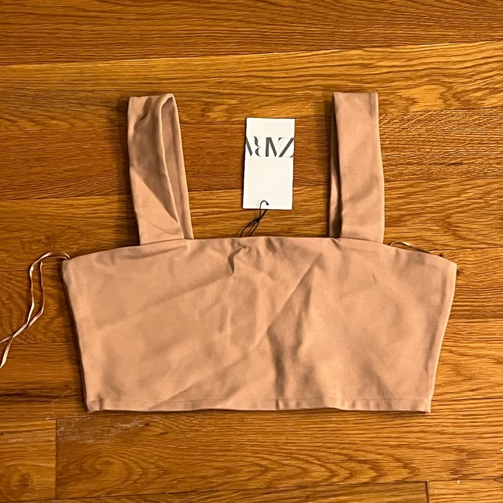 Tan Zara crop top